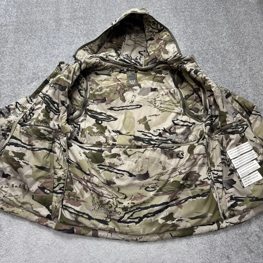 Under Armour Ridge Reaper 23 2-in-1 Jacket Medium Camo Hunting Removable Sleeves - Picture 2 of 15